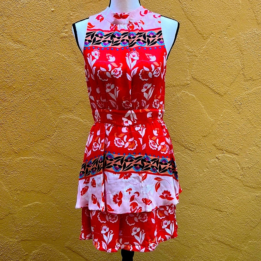 Parker Silk Mini Dress Size 6 NWT.